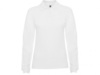 Рубашка поло Estrella женская с длинным рукавом (белый)
