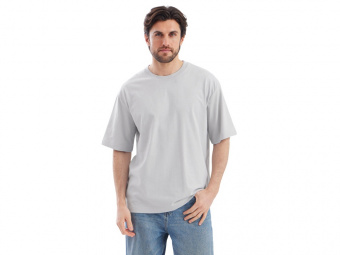 Футболка с пич отделкой Kyoto, унисекс (жемчужный)