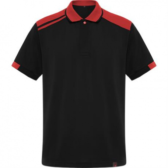 Футболка поло SAMURAI мужская, ЧЕРНЫЙ/КРАСНЫЙ XL