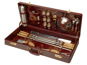 Набор Подарочный (серебристый, бордовый)