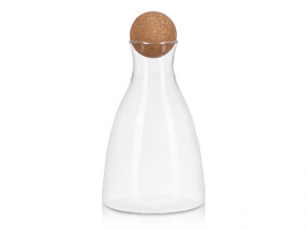 Графин с пробковой крышкой Beveri (прозрачный, натуральный)