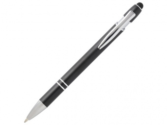 Ручка шариковая с серебристой отделкой Kish (черный)