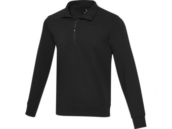 Свитер с молнией Tin из органического хлопка, унисекс (черный)