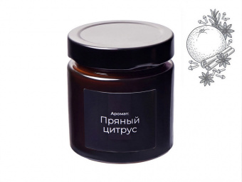 Свеча ароматическая Noella, пряный цитрус (коричневый)