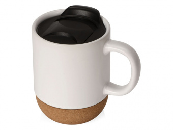 Кружка с пробковым дном и крышкой Denpasar (белый)