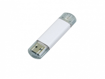 USB 2.0/micro USB- флешка на 32 Гб (белый)