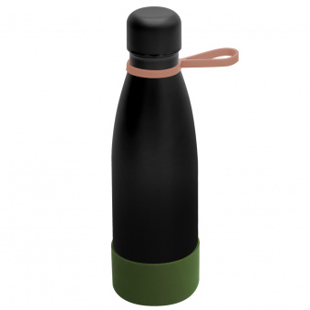 Термобутылка герметичная вакуумная Olivia To Go, чёрный/мокко/хаки Термобутылка герметичная вакуумная Olivia To Go, чёрный/мокко/хаки