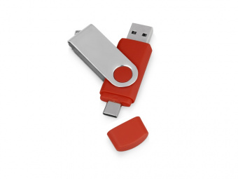 USB3.0/USB Type-C флешка на 16 Гб Квебек C (красный)