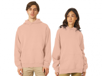 Толстовка с капюшоном оверсайз Berlin унисекс (розовый)