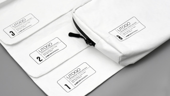 Походный набор сумок LITOGO Kaco, Tyvek, белый