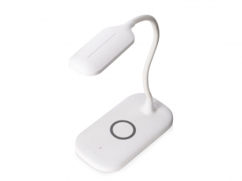 Настольный светильник с беспроводной зарядкой Nimble, 10 Вт (белый)