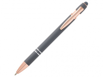 Ручка шариковая с отделкой из розового золота Nanna (серый)
