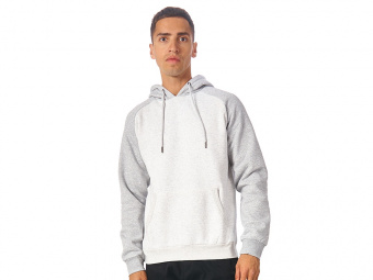 Толстовка с капюшоном Dublin мужская (белый меланж, серый меланж)