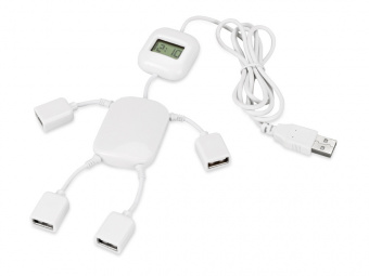 USB Hub 4 порта Человечек (белый)