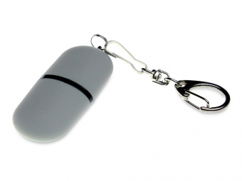 USB 3.0- флешка Goutte Soft-touch на 64 Гб каплевидной формы (серый)