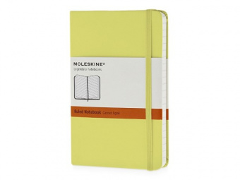 Записная книжка Moleskine Classic (в линейку) в твердой обложке, Pocket (9x14см), цитрусовый
