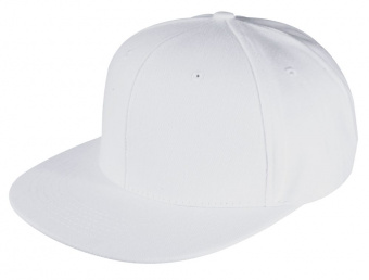 Бейсболка Unit Snapback с прямым козырьком, белая