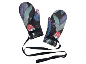 Варежки Зайцы (разноцветный, черный)