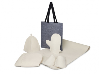 Банный набор с парео Healing, женский (белый, серый)