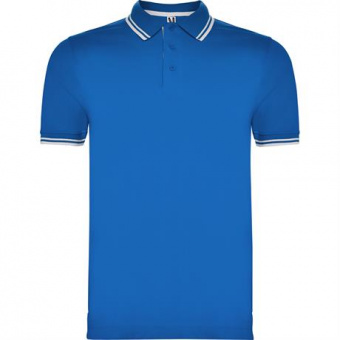 Футболка поло MONTREAL мужская, КОРОЛЕВСКИЙ СИНИЙ/БЕЛЫЙ XL