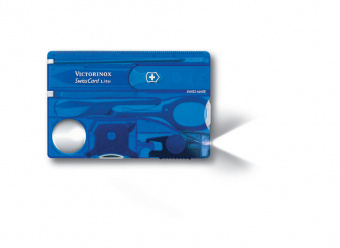 Швейцарская карточка SwissCard Lite, 13 функций (синий прозрачный)