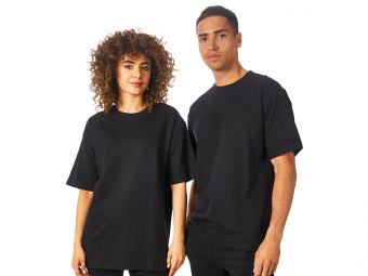 Футболка из френч терри Warsaw, унисекс (черный)