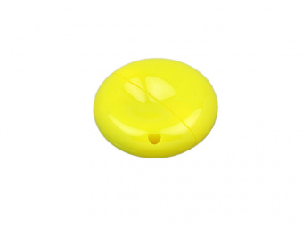 USB-флешка промо на 64 Гб круглой формы (желтый)