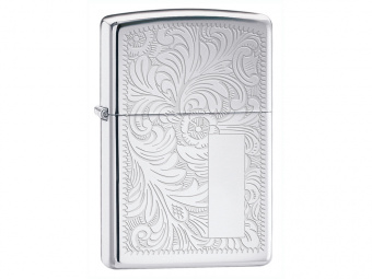 Зажигалка ZIPPO Venetian® с покрытием High Polish Chrome (серебристый)