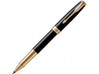 Ручка роллер премиум Parker Sonnet Core Black Lacquer GT (черный, золотистый)