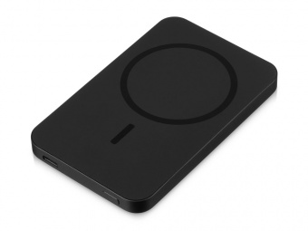 Магнитный беспроводной внешний аккумулятор Razor, металл, 5000 mAh (черный)