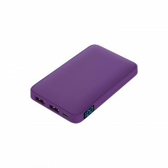Внешний аккумулятор с подсветкой Ancor 5000 mAh, фиолетовый