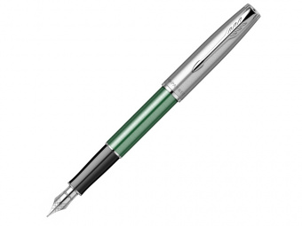 Ручка перьевая Parker Sonnet Essentials Green SB Steel CT (зеленый, серебристый)