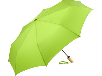 Зонт складной из бамбука ÖkoBrella полуавтомат (лайм)