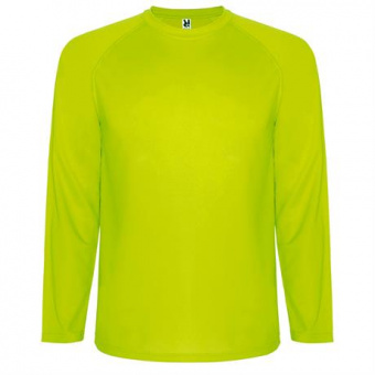 Спортивная футболка MONTECARLO L/S мужская, ФЛУОРЕСЦЕНТНЫЙ ЖЕЛТЫЙ L