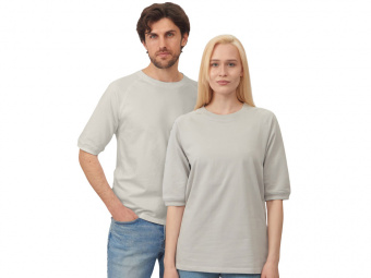 Футболка c рукавом реглан Warsaw унисекс (жемчужный)