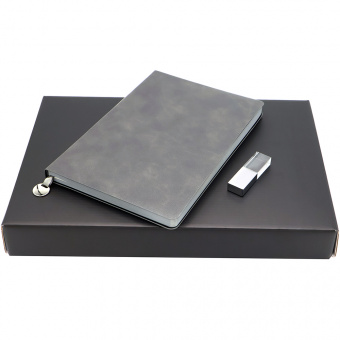 Подарочный набор ЗАМЕТЬ И ЗАПОМНИ, темно-серый