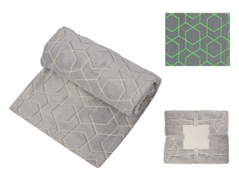 Светящийся в темноте плед Lattice (серый)