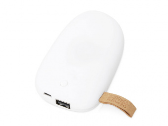 Внешний аккумулятор в форме камня Stone, 5200 mAh (белый)