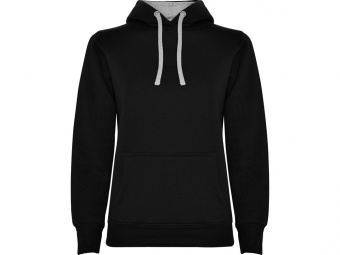 Толстовка с капюшоном Urban женская (черный, серый меланж)