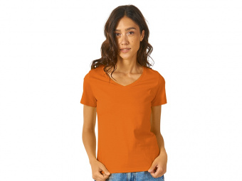 Футболка Heavy Super Club женская с V-образным вырезом (оранжевый)