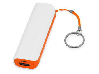 Внешний аккумулятор Basis, 2000 mAh (белый, оранжевый)