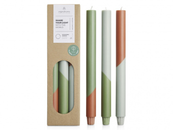 Набор свечей Eden, 3 шт. (ярко-зеленый)