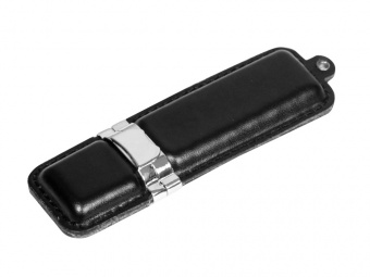 USB-флешка на 16 Гб классической прямоугольной формы (черный, серебристый)