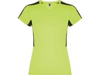 Спортивная футболка Suzuka женская (лайм, черный)