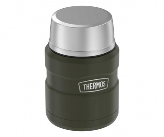 Термос для еды с ложкой SK3000, 470 мл (темно-зеленый)