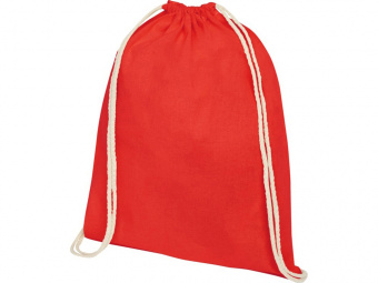 Рюкзак со шнурком Tenes из хлопка 140 г/м² (красный)