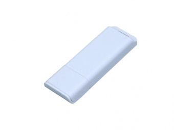 USB 2.0- флешка на 32 Гб с оригинальным двухцветным корпусом (белый)