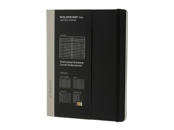 Записная книжка Professional, XLarge (в линейку) (черный)