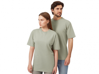 Футболка из френч терри Warsaw, унисекс (оливковый)