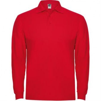 Футболка поло ESTRELLA L/S мужская, КРАСНЫЙ XL